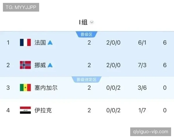 世界杯I组晋级球队解析：法国、挪威、塞内加尔全部出线